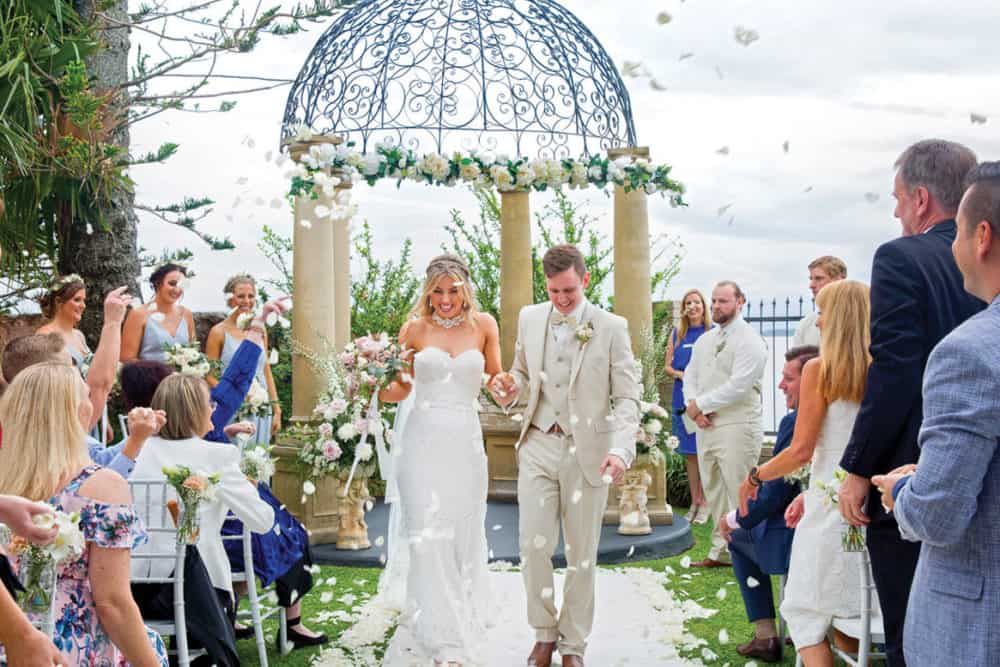 waterfront waterviews wedding ceremony garden